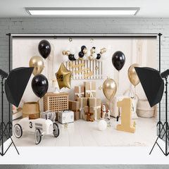 Lofaris Gifts Balloon Floor 1st Birthday Cake Smash Backdrop