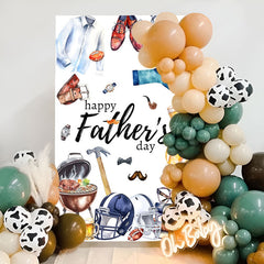 Lofaris Gifts White Fathers Day Rectangular Arch Backdrop