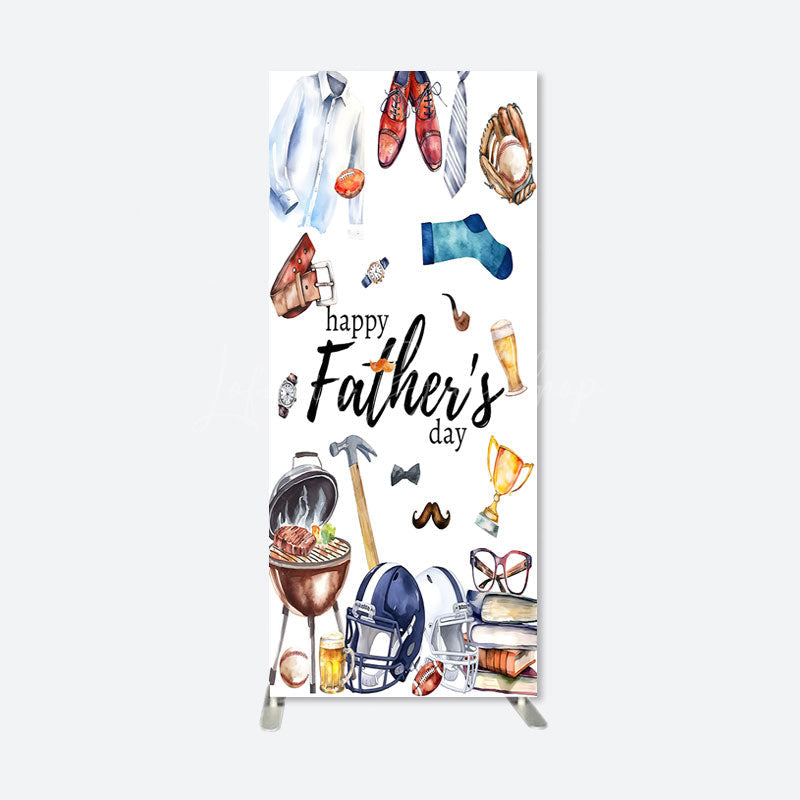 Lofaris Gifts White Fathers Day Rectangular Arch Backdrop