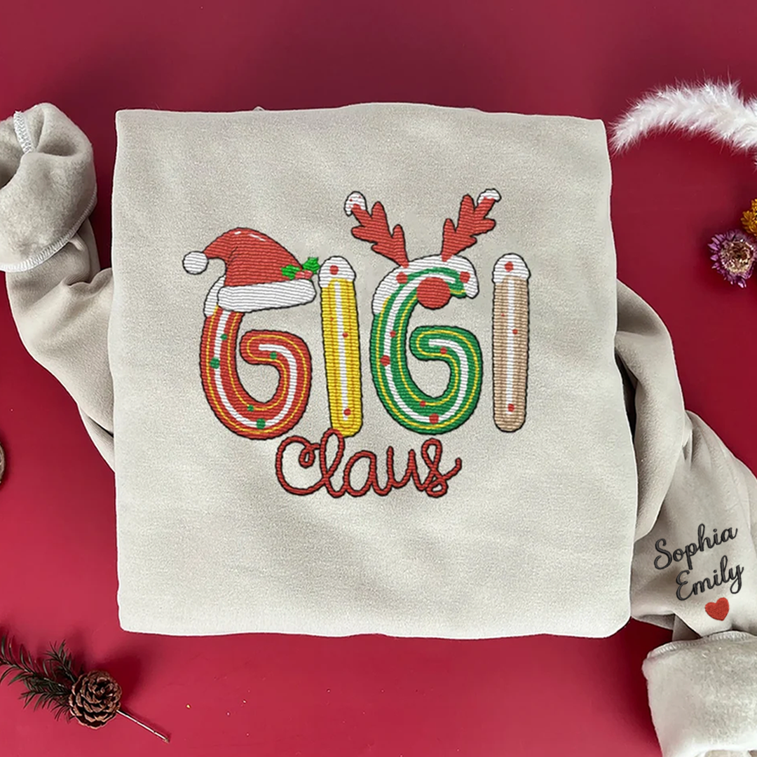 Lofaris Gigi Christmas Kids Embroidered Custom Sweatshirt