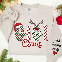 Lofaris Gigi Claus And Grandkids Merry Christmas Sweatshirt