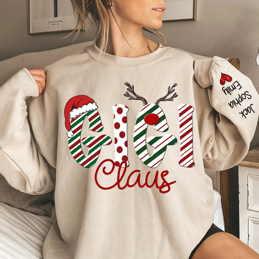 Lofaris Gigi Claus And Grandkids Merry Christmas Sweatshirt