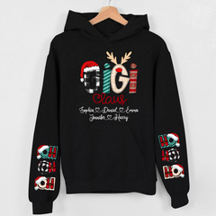 Lofaris Gigi Claus Custom Grandkids Name Christmas Hoodie