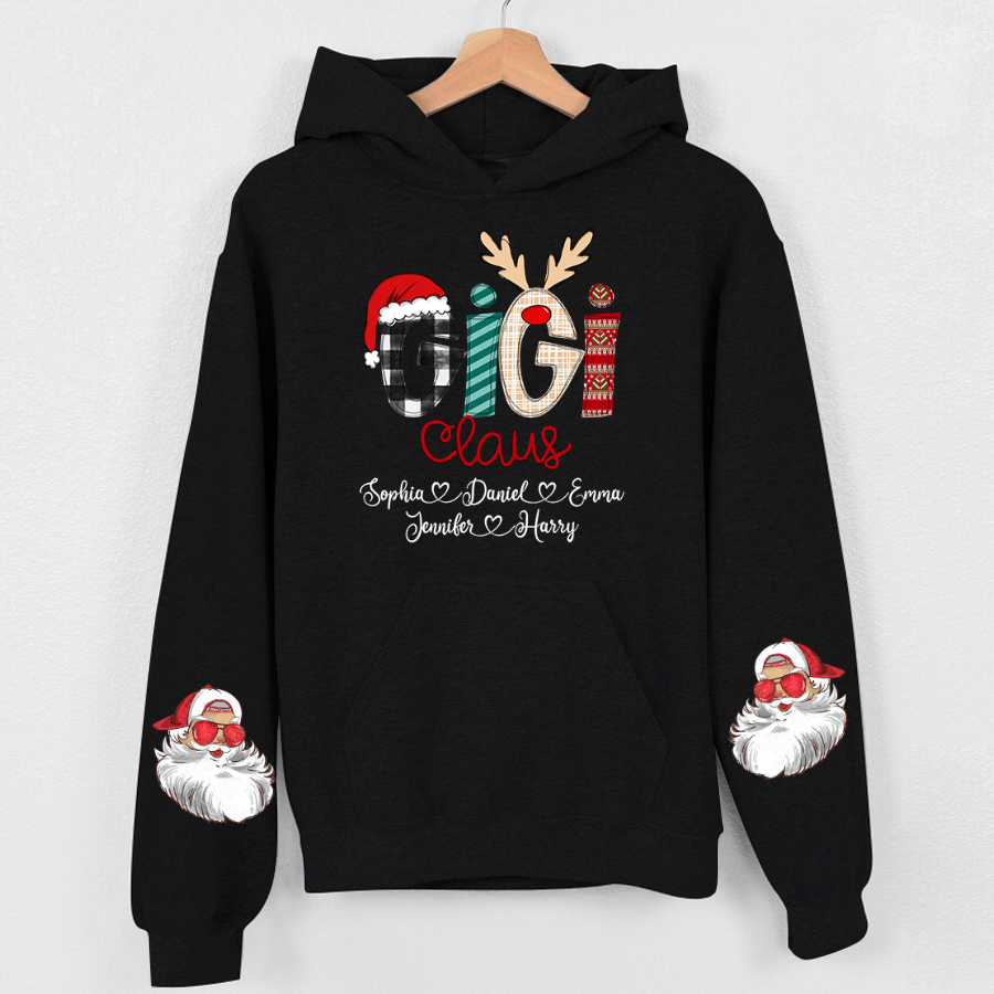 Lofaris Gigi Claus Santa Christmas Personalized Name Hoodie