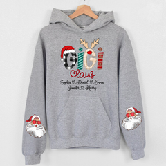 Lofaris Gigi Claus Santa Christmas Personalized Name Hoodie