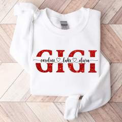 Lofaris Gigi Glitter Christmas Personalized Name Sweatshirt