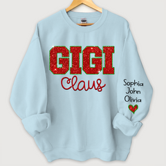 Lofaris Gigi Glitter Grandkids Custom Christmas Sweatshirt