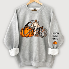 Lofaris Gigi Lovely Pumpkins Autumn Custom Name Sweatshirt