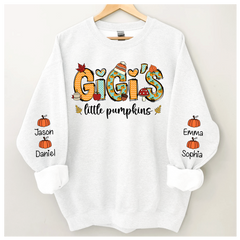 Lofaris Gigi¡¯s Little Pumpkin Autumn Sweatshirt Custom Grandma & Kids Fall Gift TH