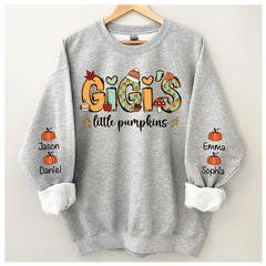 Lofaris Gigi¡¯s Little Pumpkin Autumn Sweatshirt Custom Grandma & Kids Fall Gift TH