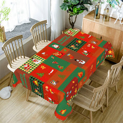 Lofaris Gingerbread Bell Santa Christmas Trees Tablecloth