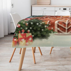 Lofaris Gingerbread House Xmas Tree Christmas Tablecloth