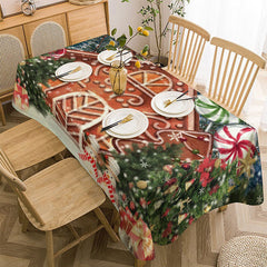 Lofaris Gingerbread House Xmas Tree Christmas Tablecloth