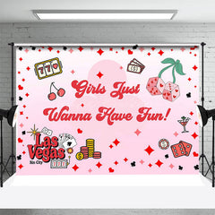 Lofaris Girl Just Wanna Have Fun Card Pink Dance Backdrop