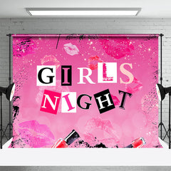 Lofaris Girls Night Pink Lips And Lipstick Dance Backdrop