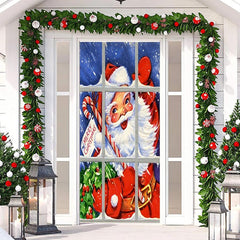 Lofaris Glass Window Santa Claus Merry Christmas Door Cover