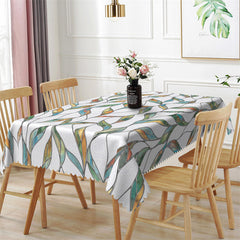 Lofaris Glazed Color Leaves Artistic Rectangle Tablecloth