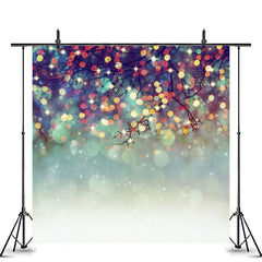 Lofaris Glitter Bokeh Branch Green Backdrop For Photo Studio