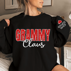 Lofaris Glitter Custom Name Grammy Grandma Mimi Nana Claus And Kids CTH01 Sweatshirt