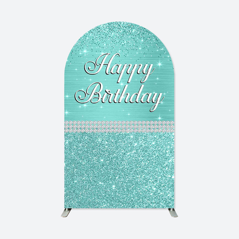 Lofaris Glitter Diamond Happy Birthday Party Single Arch Backdrop