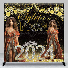 Lofaris Glitter Diamond Prom Custom Photo Graduation Backdrop