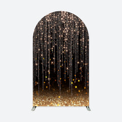 Lofaris Glitter Gold Birthday Party Double Sided Arch Backdrop