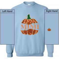 Lofaris Glitter Grandma Pumpkin Grandkids Autumn Sweatshirt