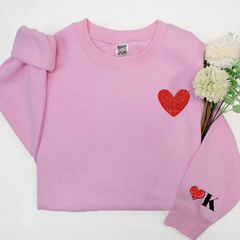 Lofaris Valentines Sweatshirt Glitter Gifts Custom Nickname