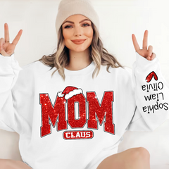 Lofaris Glitter Mom Christmas Customized Gift Sweatshirt