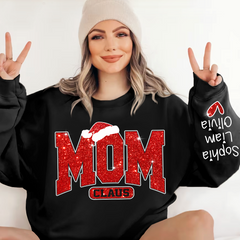 Lofaris Glitter Mom Christmas Customized Gift Sweatshirt