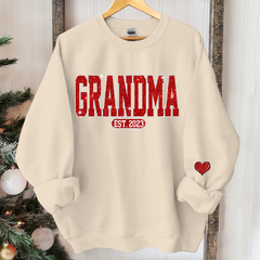 Lofaris Glitter Nana Grandma Est And Kids Custom Sweatshirt