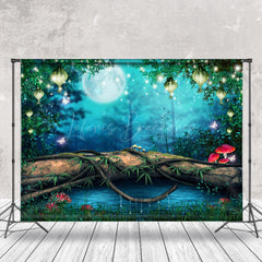 Lofaris Glitter Pendant Night Forest Trunk Photo Backdrop