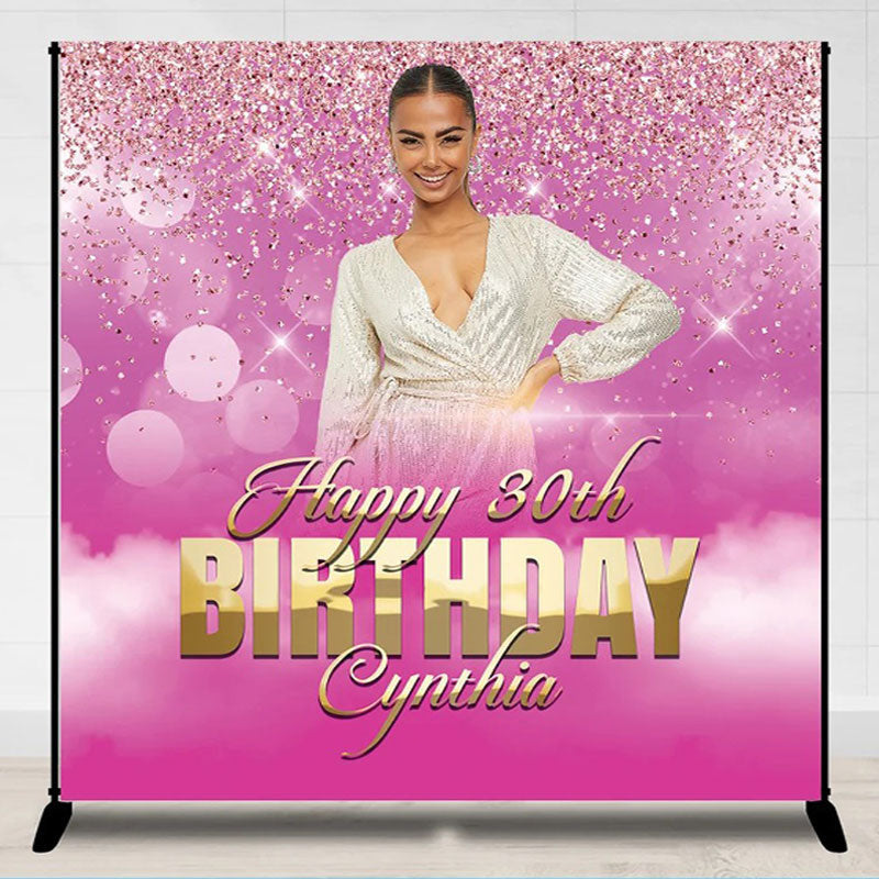 Lofaris Glitter Purple Bokeh Custom Photo Birthday Backdrop