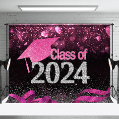 Lofaris Glitter Simple Happy Graduation 2024 Backdrop