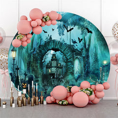 Lofaris Gloomy Graveyard Forest Circle Halloween Backdrop