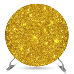 Lofaris Glowing Gold Spark Simple Round Birthday Backdrop