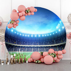 Lofaris Glowing Match Stadium Sport Party Round Backdrop