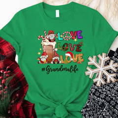 Lofaris Gnome Christmas Love Grandma Life Gifts T-Shirt