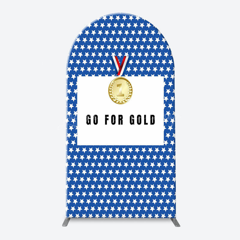 Lofaris Go For Gold Sports Birthday Party Arch Backdrop