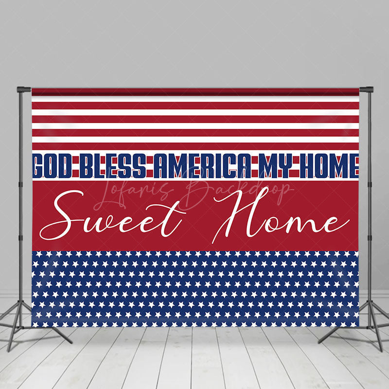 Lofaris God Bless America Sweet Home Independence Day Backdrop