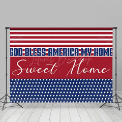 Lofaris God Bless America Sweet Home Independence Day Backdrop