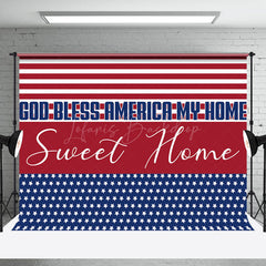 Lofaris God Bless America Sweet Home Independence Day Backdrop