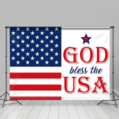 Lofaris God Bless The Usa Flag Independence Day Backdrop