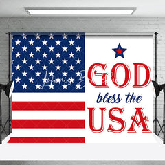 Lofaris God Bless The Usa Flag Independence Day Backdrop