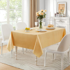 Lofaris Gold 108 GSM Satin Banquet Rectangle Tablecloth