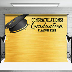 Lofaris Gold Bachelor Cap Graduation Party Backdrop