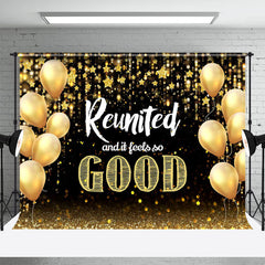 Lofaris Gold Balloon It Feels So Good Class Reunion Backdrop