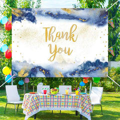 Lofaris Gold Blue Ink Teacher Appreciation Week Backdrop