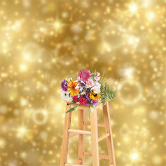 Lofaris Gold Bubbles Sparkle Bokeh Backdrop For Photo Booth