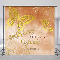 Lofaris Gold Butterfly Custom 30th Birthday Party Backdrop